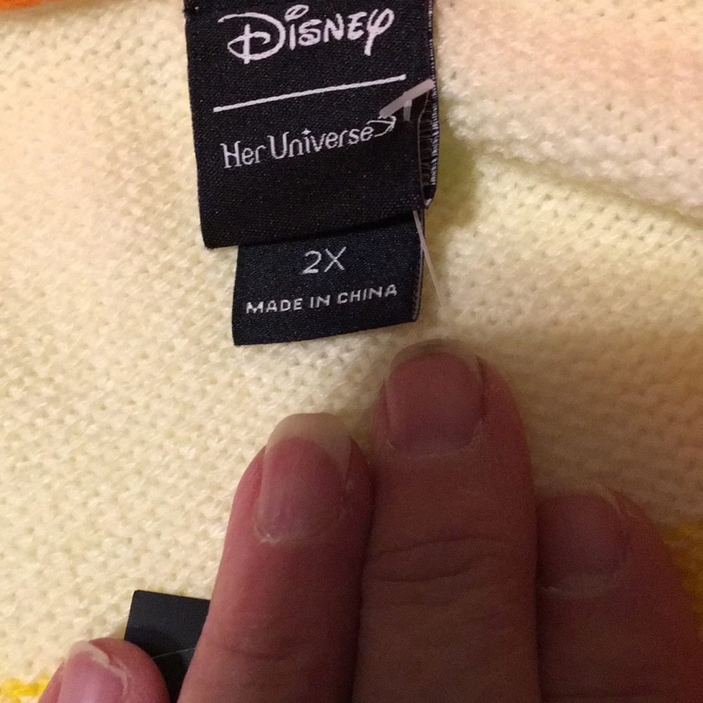 HP🎊🎊🎃Disney Mickey Mouse Halloween Candy Corn Stripe Girls Open Cardigan - Picture 10 of 15